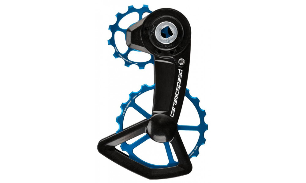 Litrid CeramicSpeed Oversized X for SRAM Red/Force/Rival AXS XPLR Alloy 607 stainless steel blue (111346) 