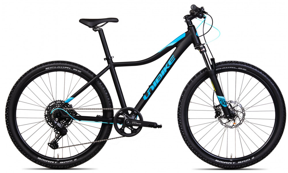 Jalgratas Unibike Fusion LDS 27.5 2025 black-turquoise - 1