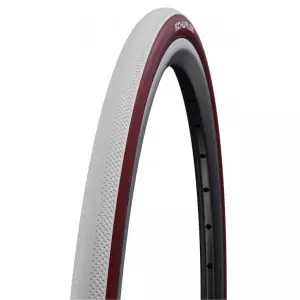 Väliskumm 26" Schwalbe Dunk King HS 612, Evof Fold. 25-559 / 26x1.00 White-Bordo