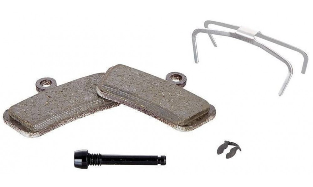 Ketaspiduriklotsid SRAM Trail/Guide/G2 organic with alu backplate 