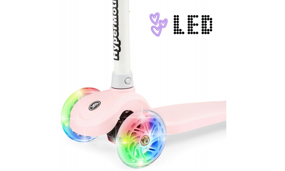 Tõukeratas HyperMotion Tringo LED pink - 8