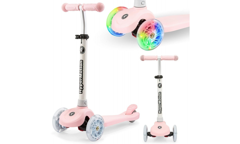 Tõukeratas HyperMotion Tringo LED pink - 9