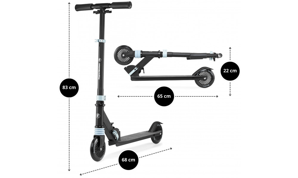 Tõukeratas HyperMotion Wally black-blue - 3