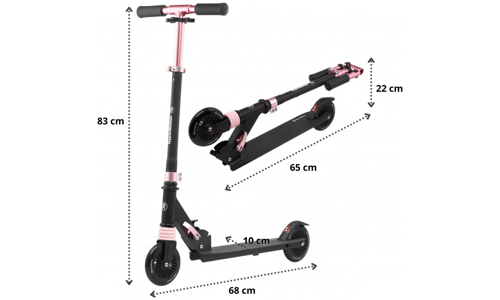 Tõukeratas HyperMotion Wally black-pink - 2