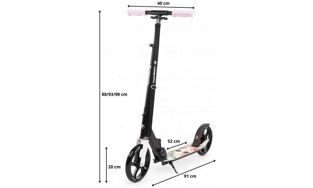 Tõukeratas HyperMotion Vibe black-pink - 11