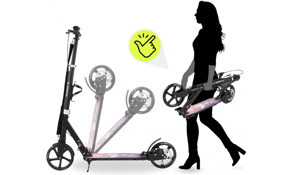 Tõukeratas HyperMotion Skyline black-pink - 5