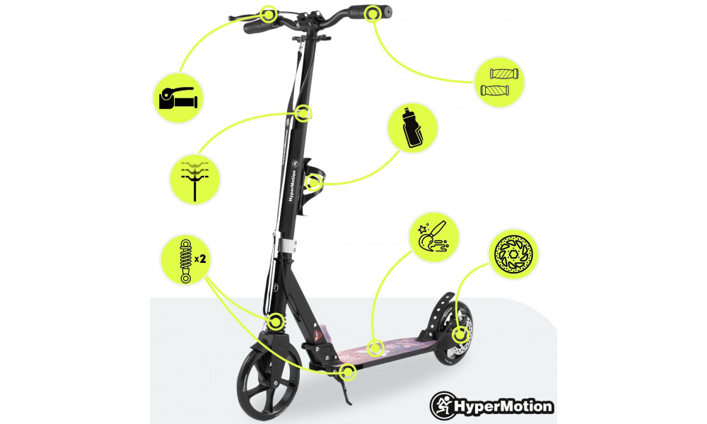 Tõukeratas HyperMotion Skyline black-pink - 7