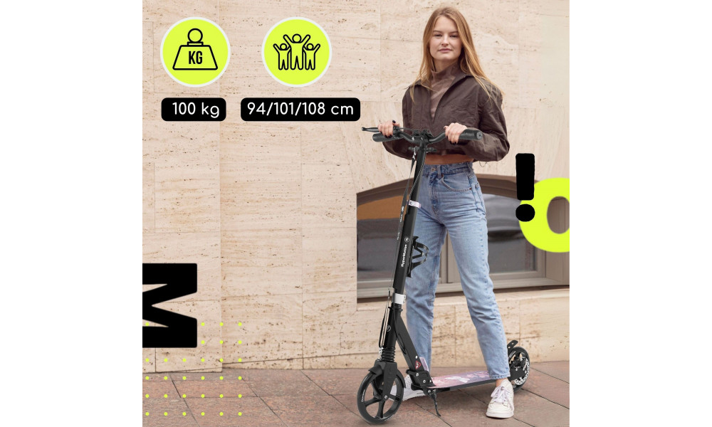 Tõukeratas HyperMotion Skyline black-pink - 8