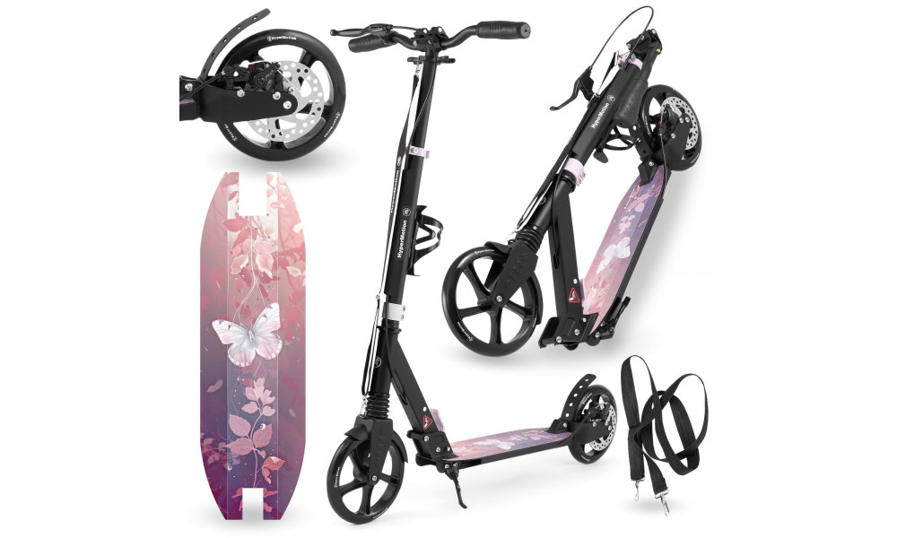 Tõukeratas HyperMotion Skyline black-pink - 10