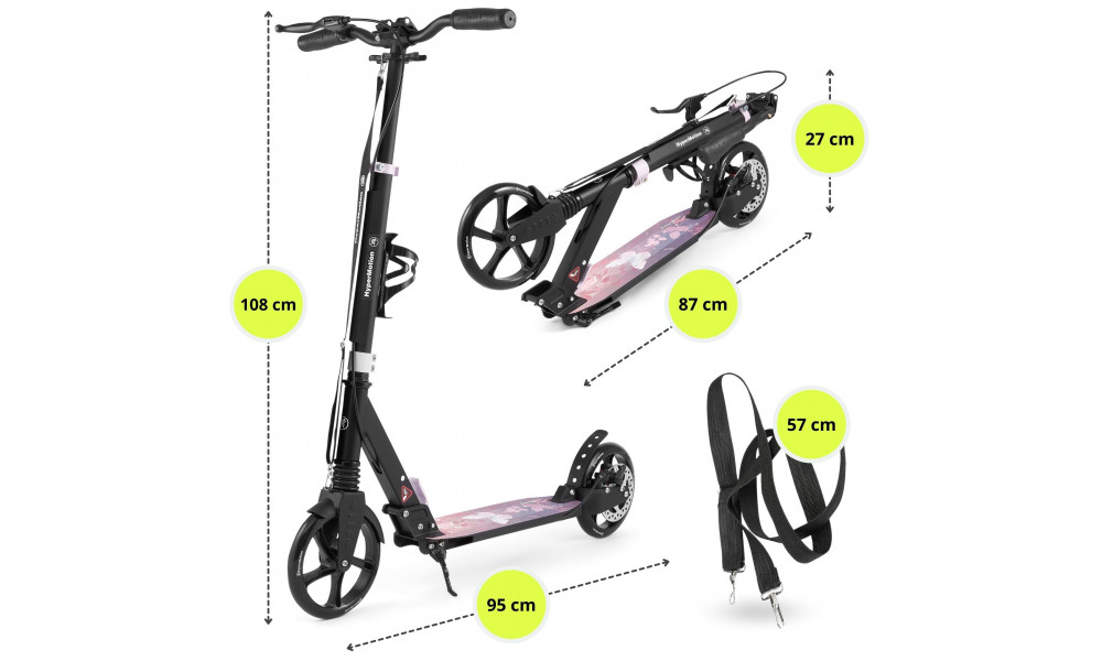 Tõukeratas HyperMotion Skyline black-pink - 14