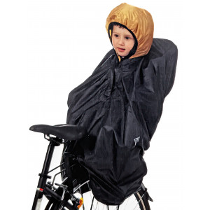 Vihmaponcho Bellelli rear seat black-yellow