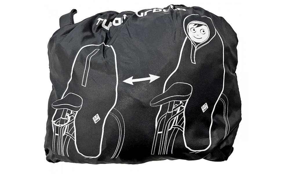 Vihmaponcho Bellelli rear seat black-yellow - 2