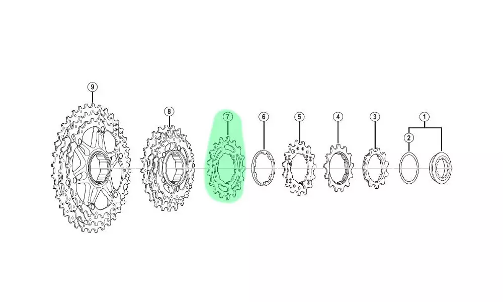 Tirr Shimano XT CS-M771 for 34/36T (BJ/BK) 