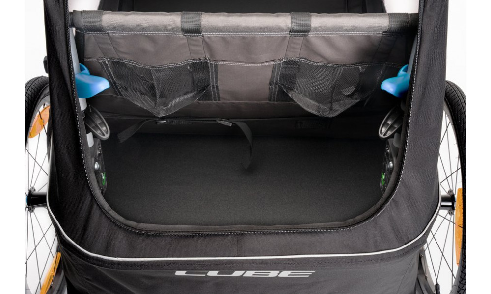Kids trailer Cube Double Pure black-grey - 4