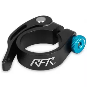 Sadulaklamber RFR with Quick Release Alu 34.9mm black'n'blue