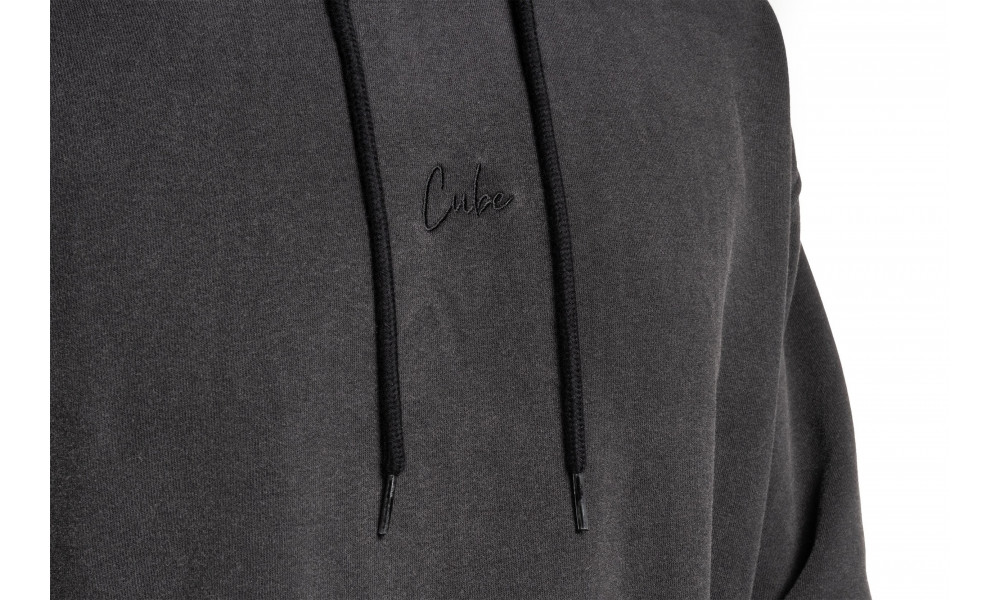 Hoodie Cube Organic Script GTY Fit washed grey - 5