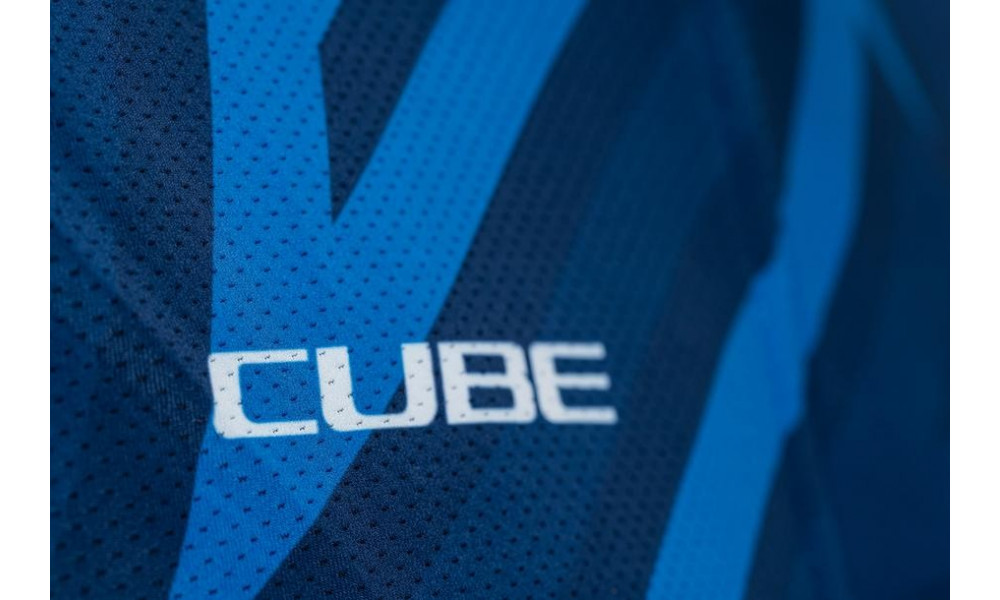 Cycling jersey Cube ATX Full Zip CMPT S/S blue - 2