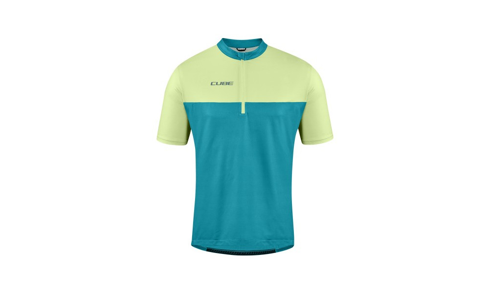 Cycling jersey Cube ATX Half Zip CMPT S/S green'n'lime - 1