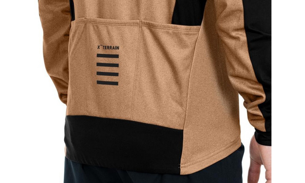 Cycling jersey Cube ATX Full Zip CMPT L/S brown'n'black - 3