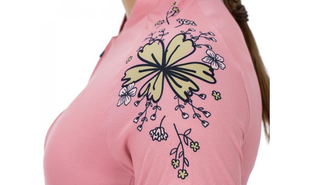 Cycling jersey Cube ATX WS Full Zip CMPT S/S coral - 2