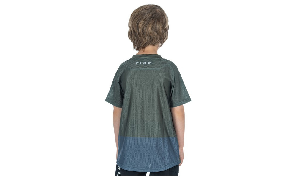 Cycling jersey Cube Vertex Rookie S/S TM olive'n'grey - 2