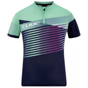 Cycling jersey Cube Teamline Rookie S/S blue'n'mint