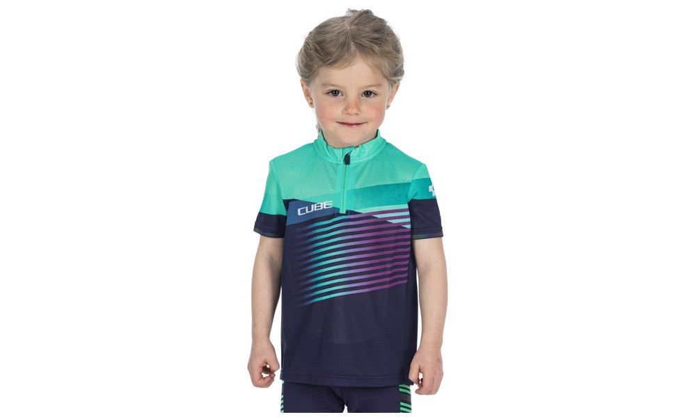 Cycling jersey Cube Teamline Rookie S/S blue'n'mint - 3