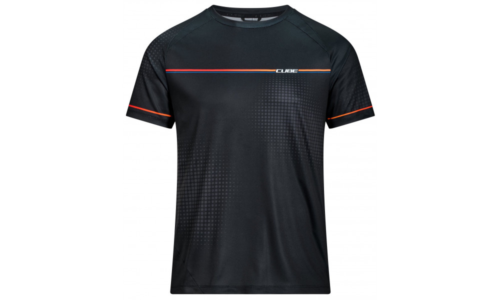 Cycling jersey Cube Round Neck Tech Teamline S/S black - 1