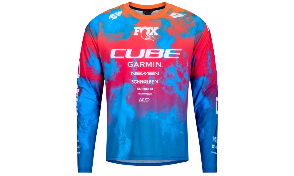 Cycling jersey Cube MTB X Actionteam L/S blue'n'green - 1