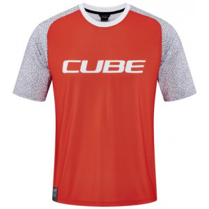 Cycling jersey Cube Vertex Round Neck S/S orange