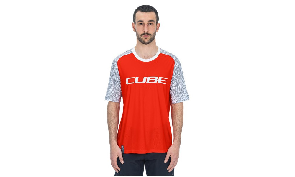 Cycling jersey Cube Vertex Round Neck S/S orange - 5