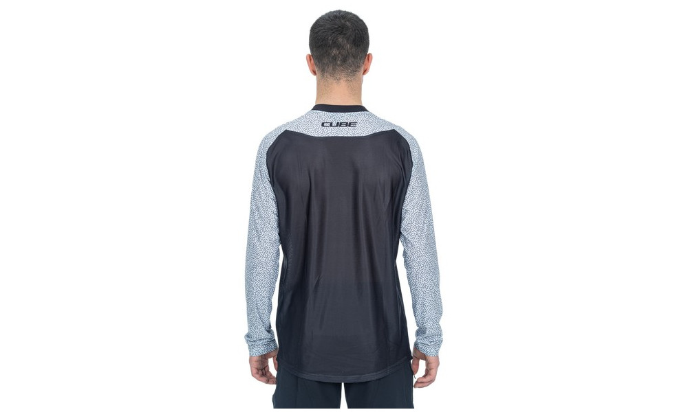 Cycling jersey Cube Vertex Round Neck L/S black - 4