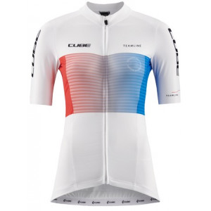 Cycling jersey Cube Teamline WS S/S white'n'blue'n'red