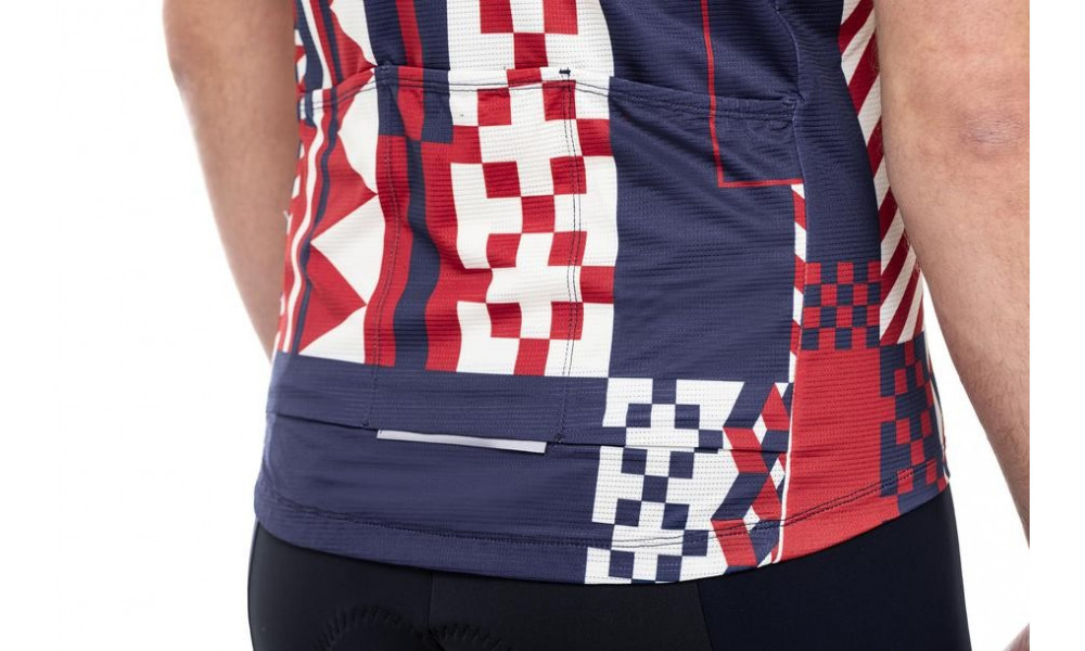 Cycling jersey Cube Blackline CMPT S/S blue'n'red'n'beige - 2