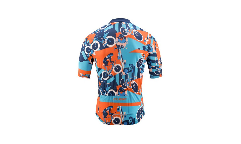 Cycling jersey Cube Blackline CMPT S/S blue'n'orange - 6