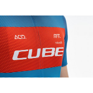 Cycling jersey Cube Teamline CMPT S/S blue'n'red'n'grey
