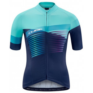 Cycling jersey Cube Teamline WS S/S blue'n'mint
