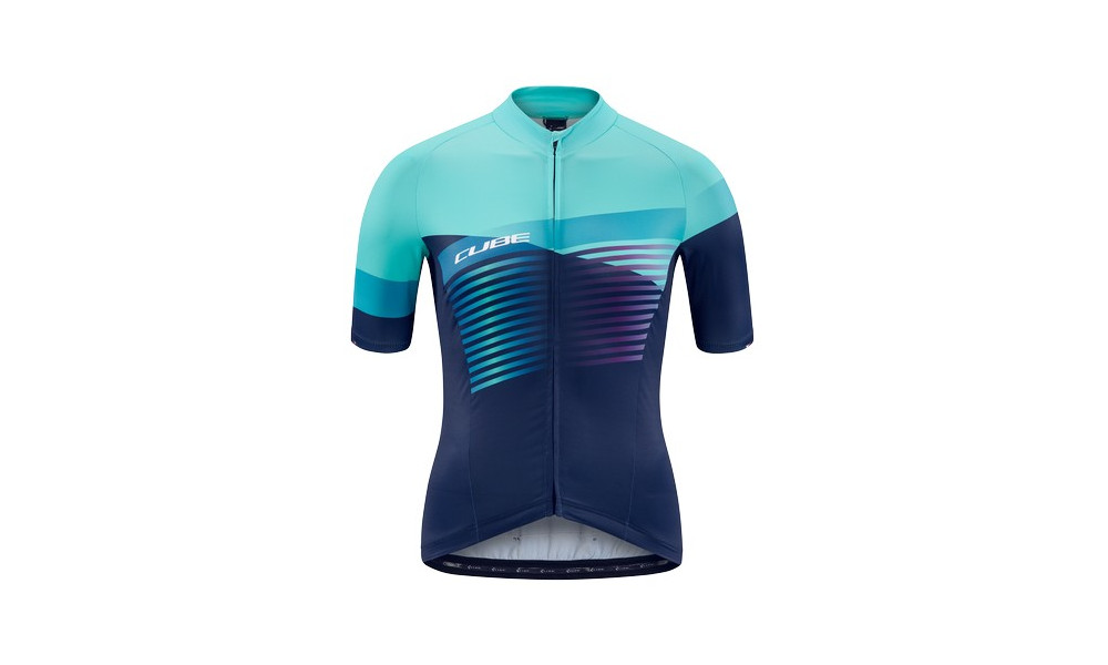 Cycling jersey Cube Teamline WS S/S blue'n'mint - 1