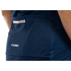 Cycling jersey Cube Teamline WS S/S blue'n'mint