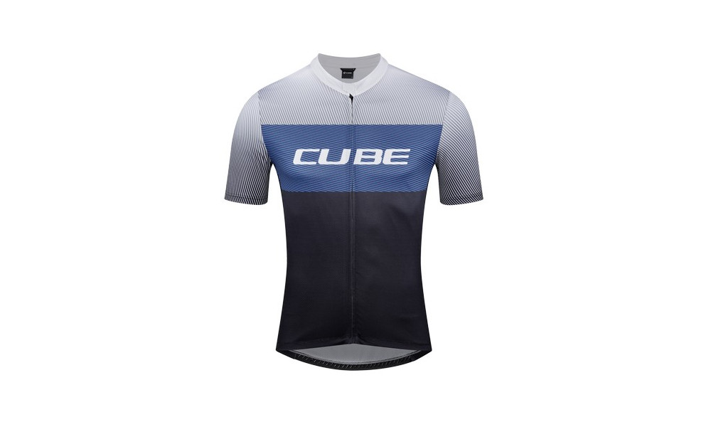 Cycling jersey Cube Teamline CMPT S/S black'n'blue'n'grey - 1