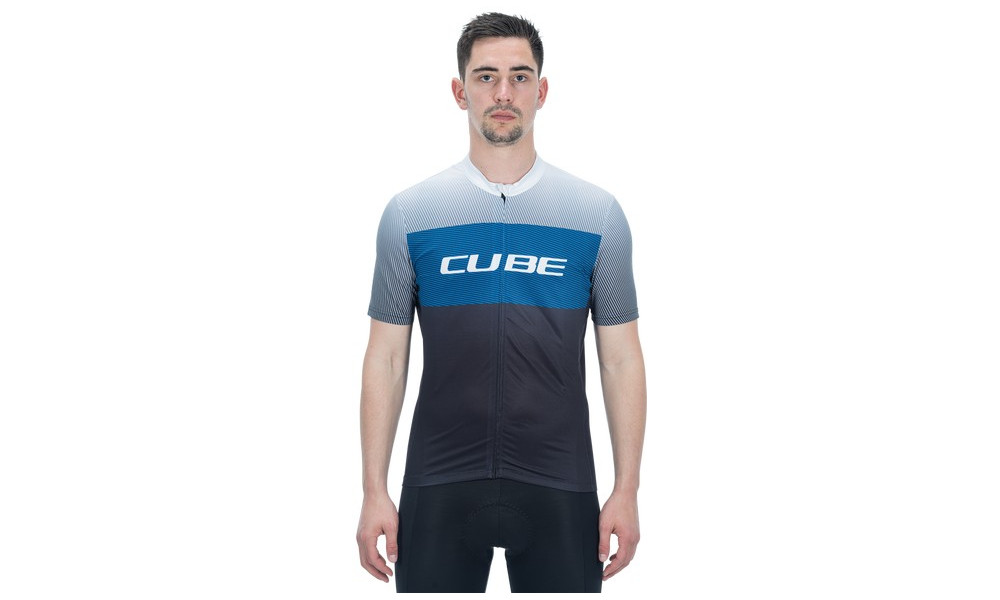 Cycling jersey Cube Teamline CMPT S/S black'n'blue'n'grey - 5