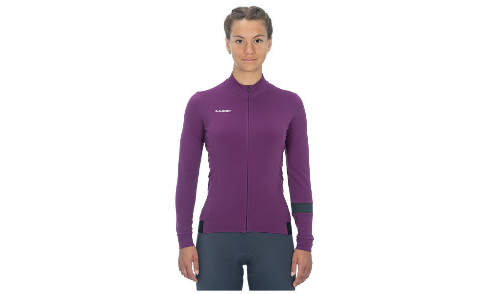 Cycling jersey Cube Blackline WS L/S violet - 7