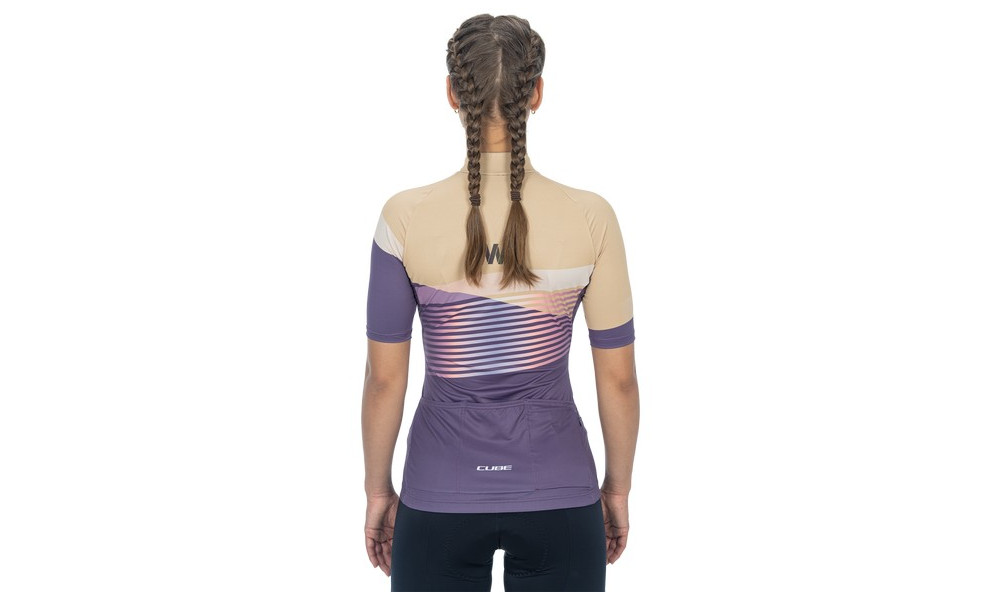 Cycling jersey Cube Teamline WS S/S violet'n'sand - 4