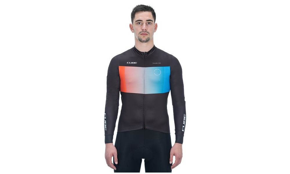Cycling jersey Cube Teamline L/S black'n'blue'n'red - 5
