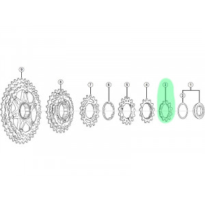 Tirr Shimano XT CS-M771 for 34/36T (BJ/BK)