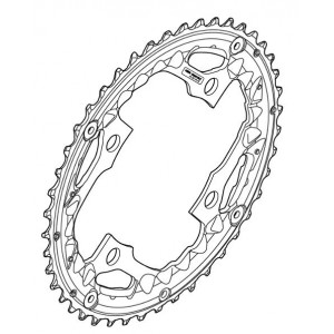 Hammasratas Shimano DEORE FC-T521 110mm 3x10-speed 44T-AE black