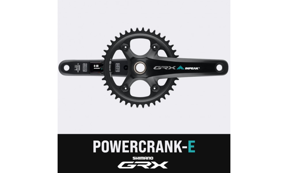 Võimsusmõõtjaga ketaspedaalisüsteem INPEAK Twin2 Shimano GRX FC-RX820-1 42T - 2