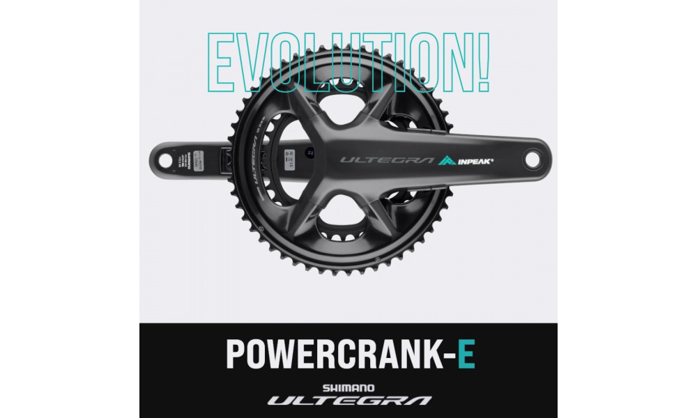 Võimsusmõõtjaga ketaspedaalisüsteem INPEAK Twin2 Shimano Ultegra FC-R8100 50-34T - 3