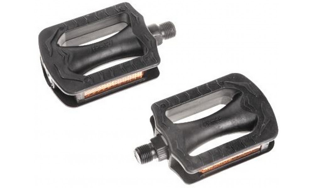 Pedaalid Azimut Kids Flat plastic 9/16" w/bearings and reflectors (1007w) - 2