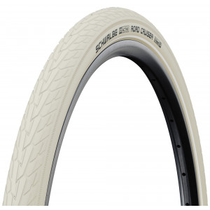 Väliskumm 28" Schwalbe Road Cruiser HS 484, Active Wired 42-622 / 28x1.60 Creme-Reflex